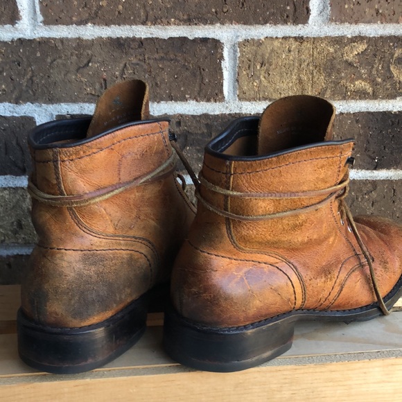 COLE HAAN Brown Genuine Learner Combat Boots with leather laces - Picture 8 of 12